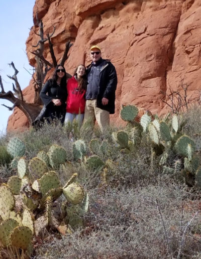 Three People Enjoying Red Rock Hike Sedona